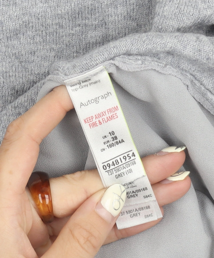 Womens UK Size 10 Marks and Spencer Grey Pullover Jumper