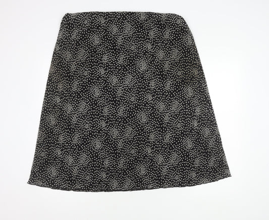 Bonmarché Women's Black Geometric Skirt Size 18