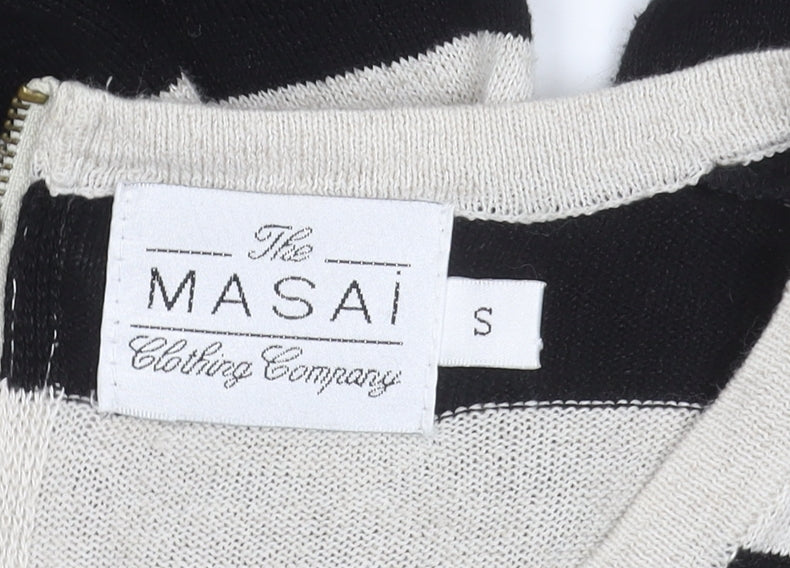 Masai Women's Black Stripe Tunic Jumper, Size S
