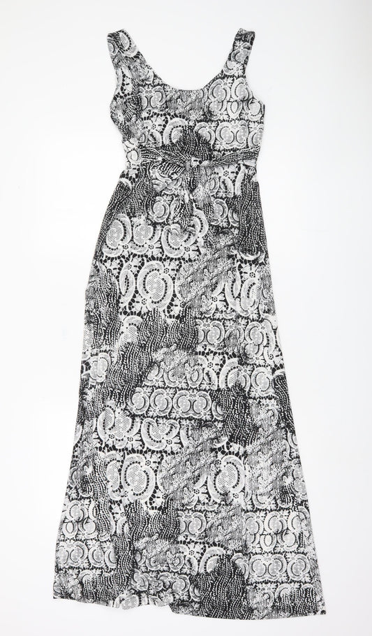 Quiz Women’s Black Floral Midi Fit & Flare Dress Size 12