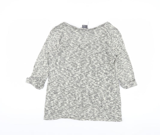 Womens UK Size S Sparkle & Fade Grey Pullover Jumper