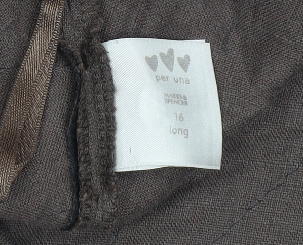 Marks and Spencer Women’s Brown Long Beaded Skirt, Size 16