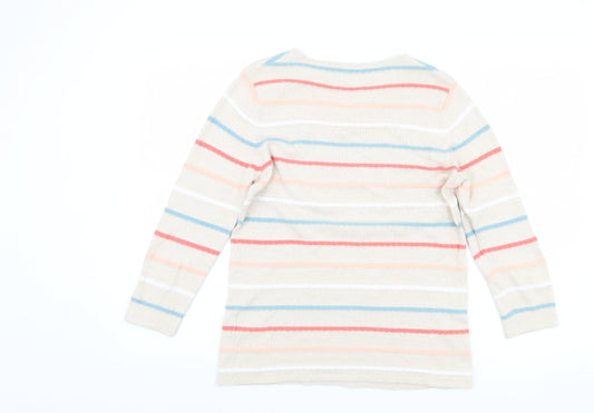 Womens UK Size S Isle Essentials Beige Pullover Jumper
