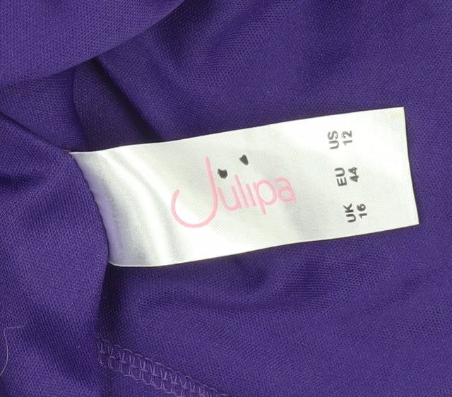 Womens UK Size 16 Julipa Purple Basic Blouse