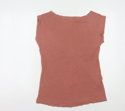 Bershka Women's Brown T-Shirt, L, Casual Sleeveless