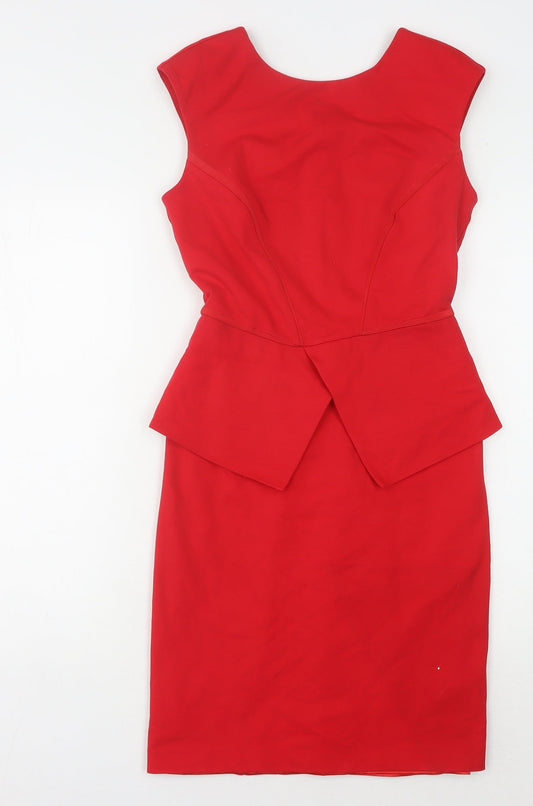 Ted Baker Red Sheath Dress Size 8 Women's Cocktail