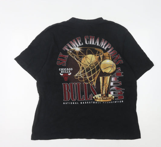 Abercrombie & Fitch Mens M Black Chicago Bulls T-Shirt