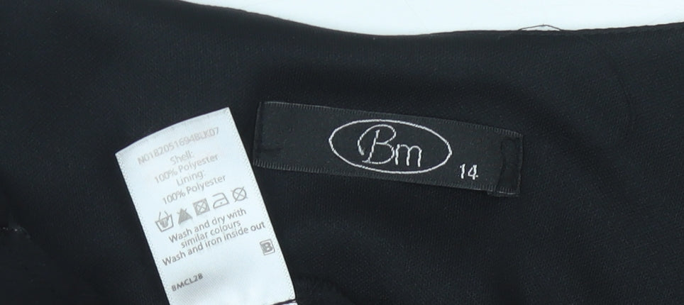 Womens UK Size 14 BM Black Blouse