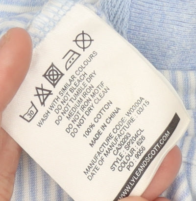 Lyle & Scott Men's Blue XL Striped Cotton Polo