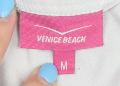 Venice Beach Women's White Tank M Gym Top