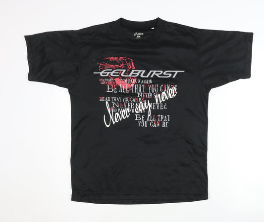 Mens UK Size S ASICS Black Basketball T-Shirt