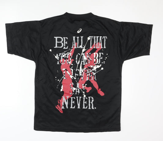 Asics Men's Black Graphic Jersey T-Shirt S