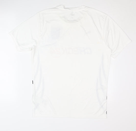 Back view of Puma Adult White Football Shirt Medium - Excellent Condition