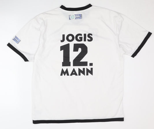 DFB Large White Adult Football Shirt Jogis 12. Man Short Sleeves