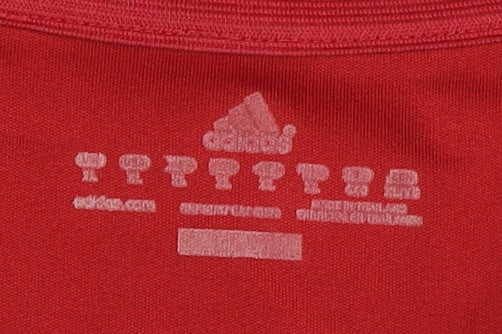 Close-up detail of Adidas Adult Red Home Shirt XL Short Sleeves