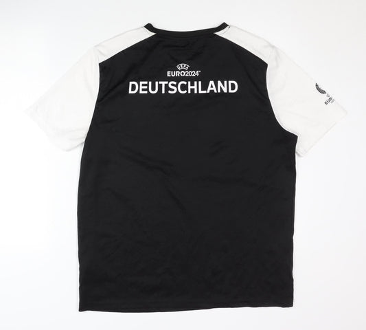 Back view of Euro 2024 Germany Men's Black Home Shirt M