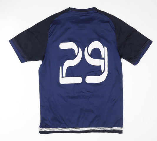 Adidas Men's Blue Training Shirt - Large