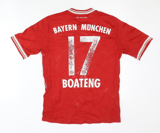 Adidas Bayern Munich Home Shirt, Red, 13-14 Years, Boateng 17