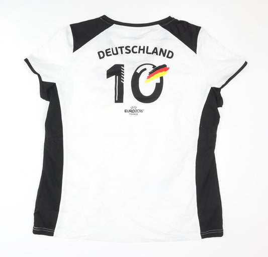 Back view of UEFA Euro 2016 Germany Home Shirt XL White Adults