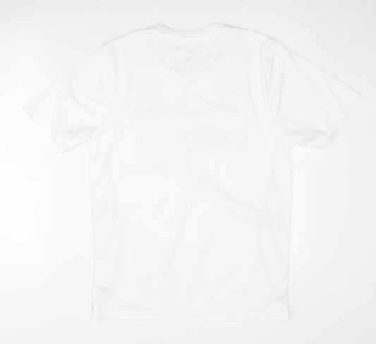 Back view of Puma Adult White Training Shirt M - Deutschland Crest