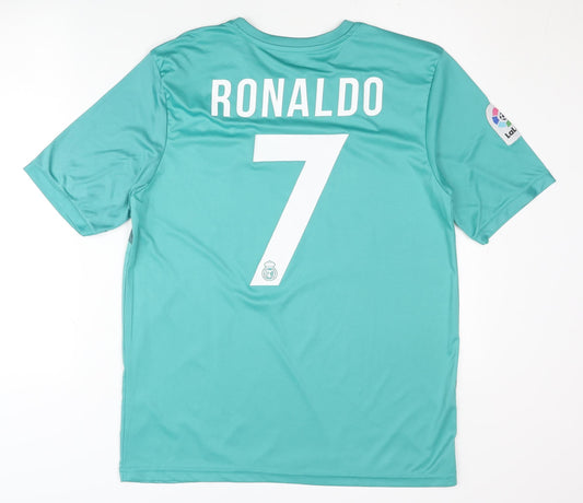 Adidas Adults Green Ronaldo 7 Away Shirt M