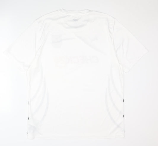 Back view of Puma XL Deutschland White Football Shirt - Training Kit, Adults