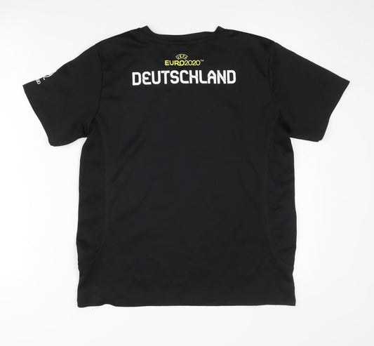 Back view of UEFA Euro 2020 Children's Black Away Shirt, 13-14 Years