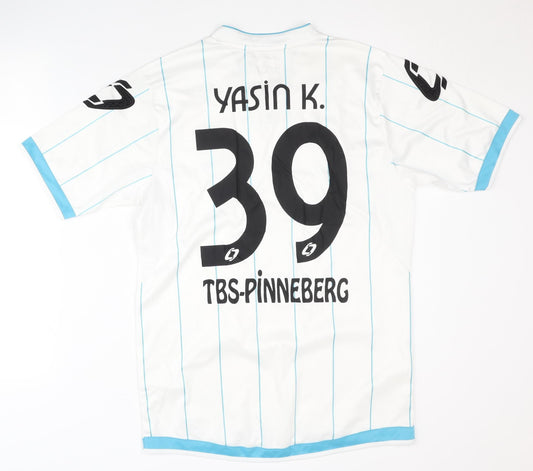 Lescon Men's M White Football Shirt - Yasin K. 39 Home Kit