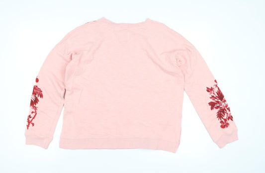 Womens UK Size 8 Jack Wills Pink Pullover Sweatshirt