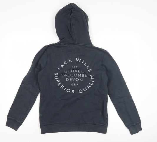 Womens UK Size 8 Jack Wills Navy Pullover Hoodie
