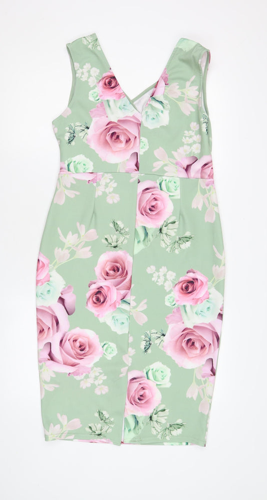 Quiz Women’s Multicoloured Floral Bodycon Dress
