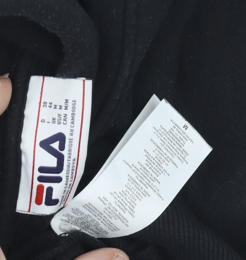 Mens UK Size M FILA Black Pullover Hoodie