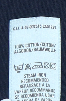 Marks and Spencer Men’s Blue Colourblock T-Shirt, Medium