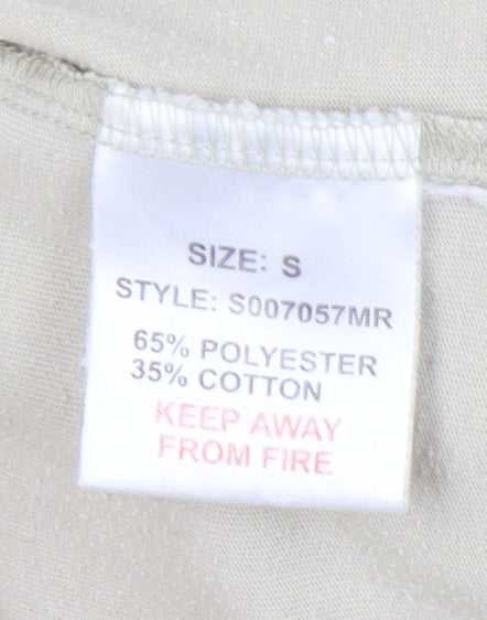 Slazenger Men's Beige V-Neck T-Shirt, Size S