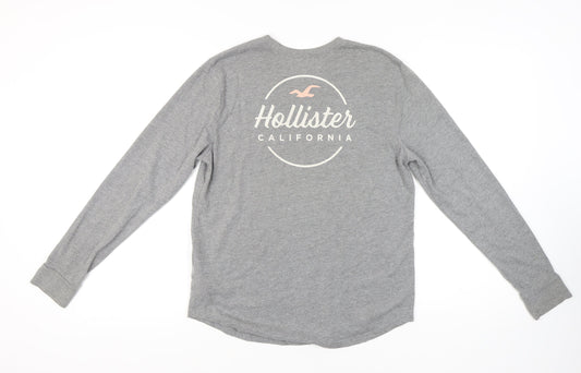 Mens UK Size S Hollister Grey T-Shirt