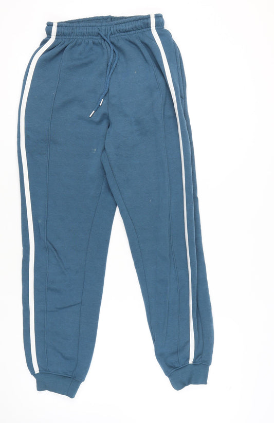 Womens UK Size 6 PRETTYLITTLETHING Relaxed Fit Jogger Blue Trousers