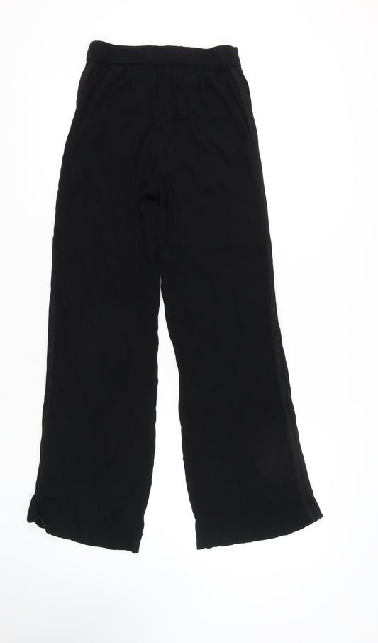 Womens UK Size 8 H&M Regular Fit Casual Black Trousers