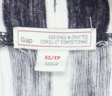 Close-up detail of Gap Women's Black Striped XS Skirt