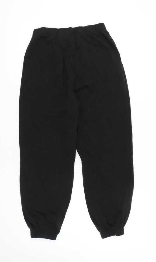Womens UK Size M H&M Regular Fit Sweatpants Black Trousers