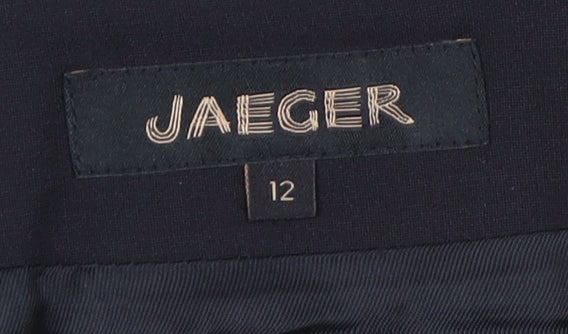 Jaeger Women Pencil Skirt Black Check Size 12 Elegant