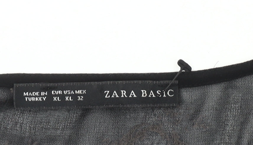 Womens UK Size XL Zara Basic Black Basic