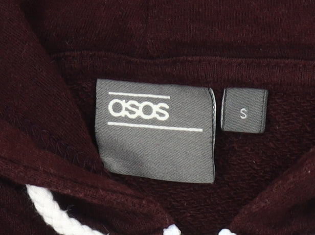 Mens UK Size S ASOS Red Full Zip Hoodie