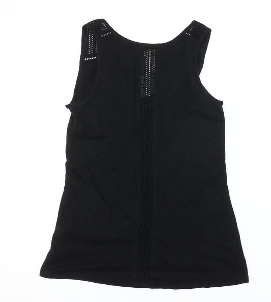 Womens UK Size 6 Fat Face Black Basic Tank
