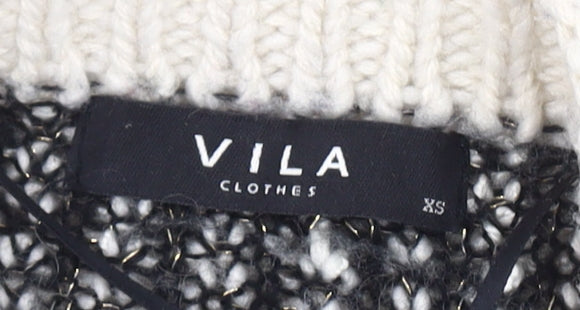 Vila Clothes Women's Grey Open Front Cardigan Size XS