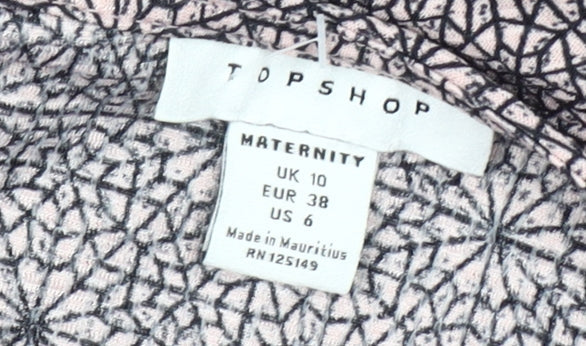 Topshop Women’s Multicoloured Maternity Dress Size 10
