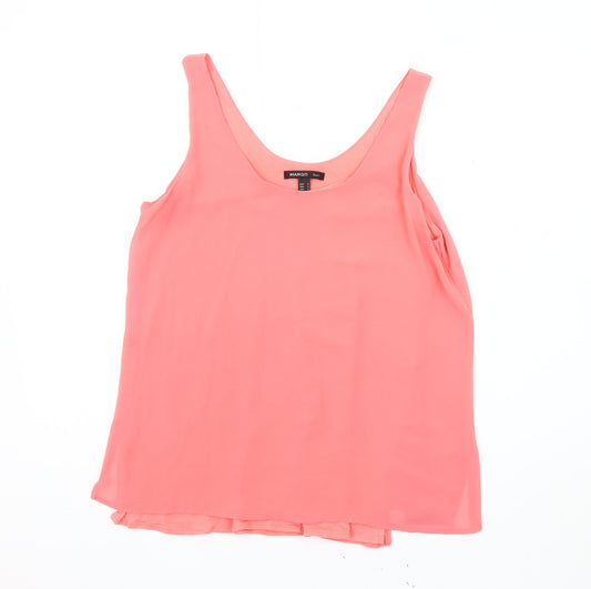 Womens UK Size 10 Mango Pink Basic Tank