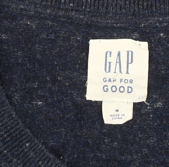 GAP Men's Blue Wool Pullover Jumper Medium