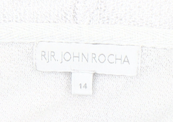 Womens UK Size 14 RJR John Rocha White Cardigan Jumper