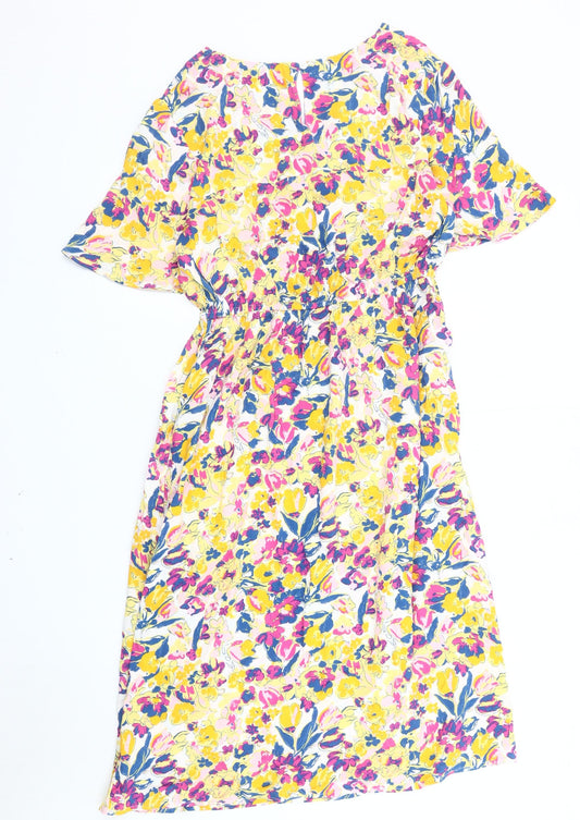 John Lewis Women's Multicoloured Floral Dress Size 8