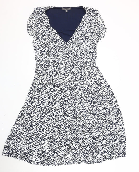 Laura Ashley Women's Blue Floral A-Line Dress, Size 12